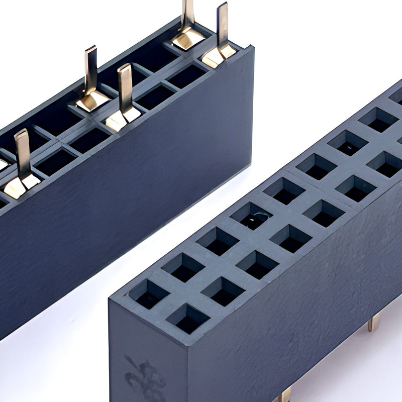 2.54mm Pitch Female Header With Empty Pin Straight Terminal O-Shape Female Connector