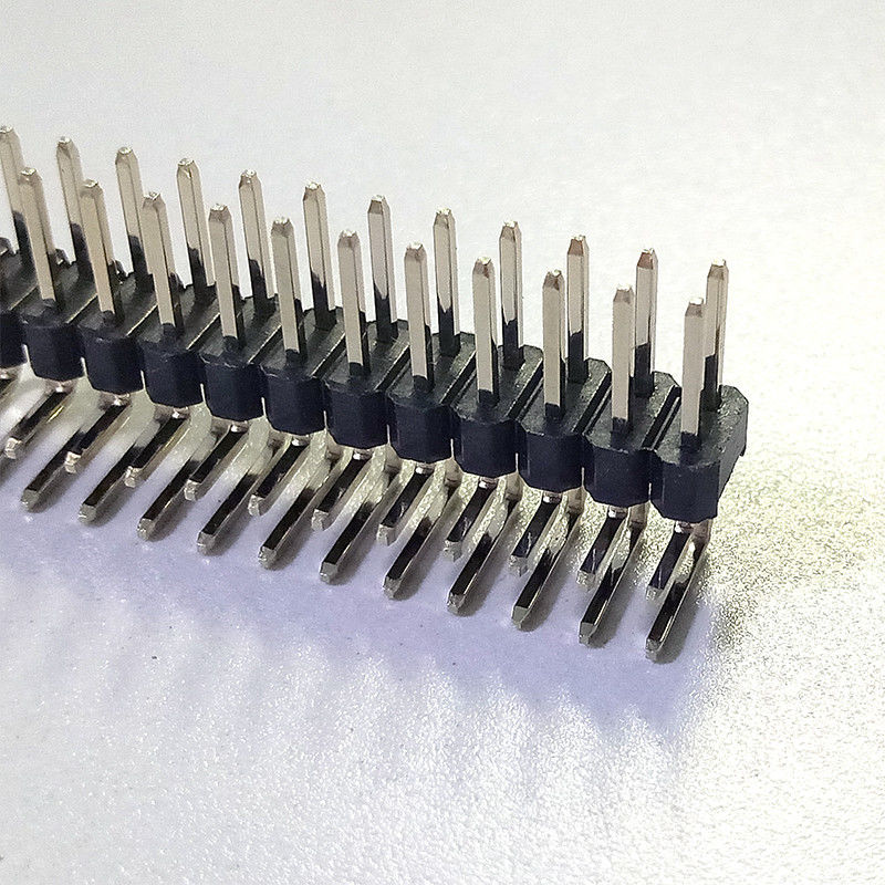Grau duplo Alfinete Conector Alfinete Cabeçalho do MERGULHO 90 da fileira de PA9T único passo de 1,27 milímetros