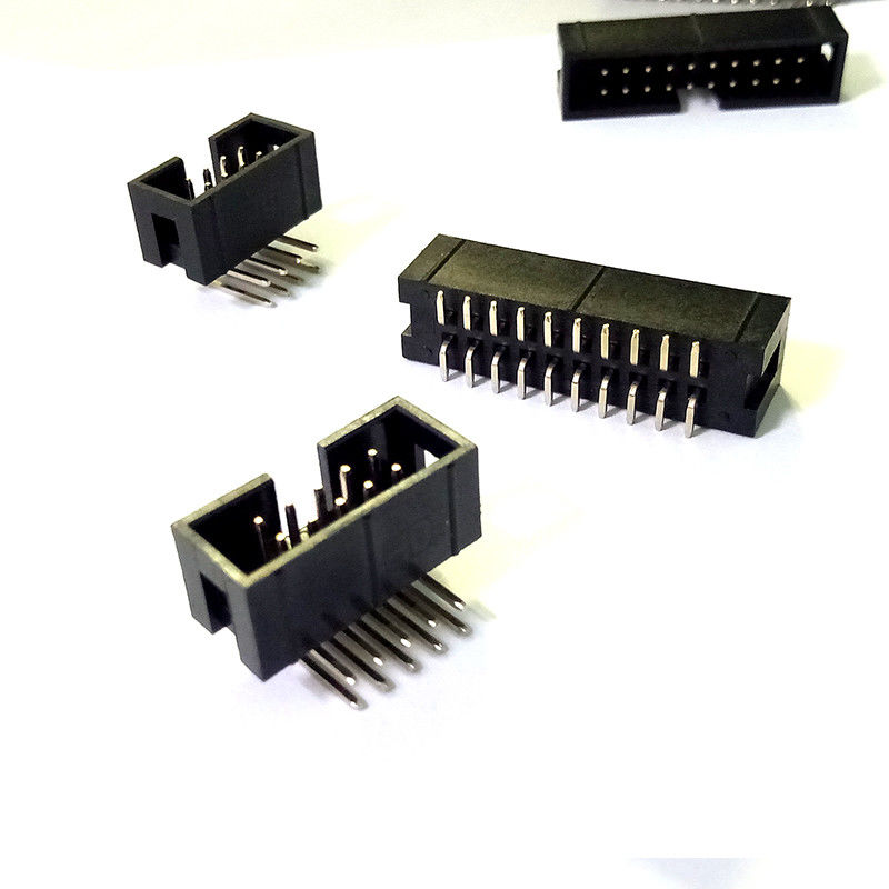 Fileira Alfinete Cabeçalho do ângulo direito 2.54mm 6 Alfinete Box Cabeçalho Conector Dual