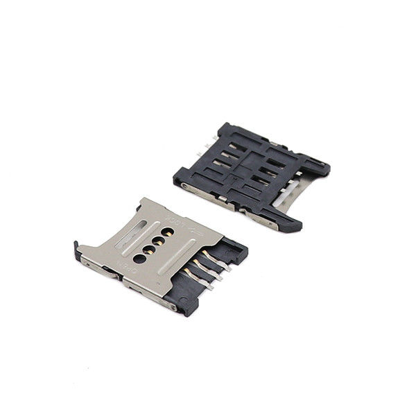 H1.5mm 1.8mm micro Sim Holder SMT virar Modelo 6P micro Sim Soquete
