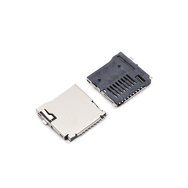 Alfinete instantâneo fêmea do soquete 9 do conector de cartão LCP do SD do impulso do impulso micro T