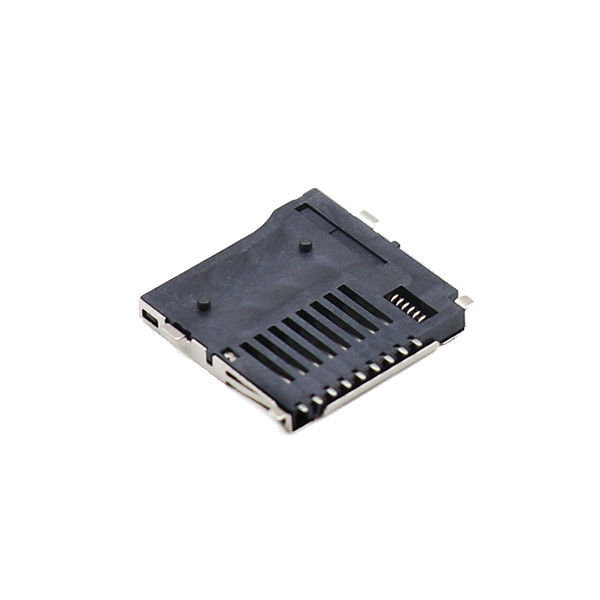 Alfinete instantâneo fêmea do soquete 9 do conector de cartão LCP do SD do impulso do impulso micro T