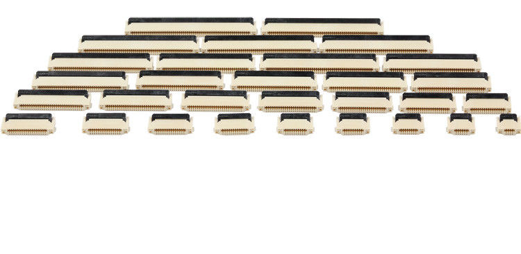 Alfinete duplo SMT do conector 6 do contato FFC FPC do passo de 0.5mm para a etiqueta eletrônica