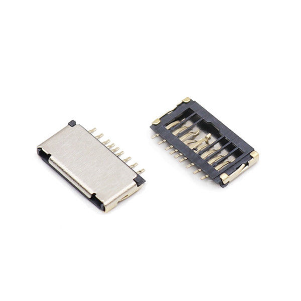 Encurte o tipo soquete do cartão de UL94V-0 soquete médio do cartão do Alfinete 1.5h TF do micro SD