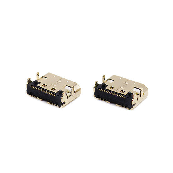 19 conector fêmea do C do soquete LCP de Alfinete Micro HDMI para o PWB
