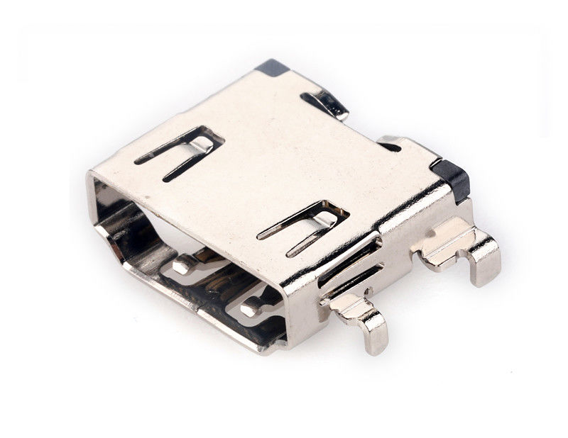 Sob o PWB fêmea do MERGULHO do Alfinete do soquete 19 da placa HDMI cabografam conectores 1.8mm para a tevê