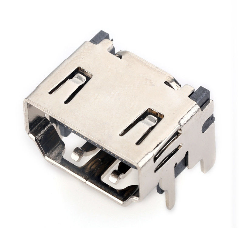 DP de 19 Alfinete Mini ao tipo conector horizontal do adaptador dos conectores de cabo de HDMI do soquete de C