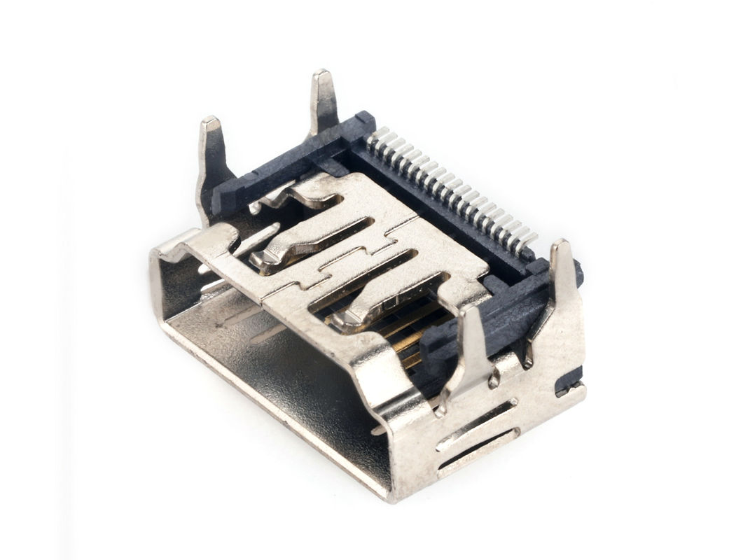 Tipo conectores de SMT de cabo fêmeas de 19P micro HDMI para caixa superior ajustada