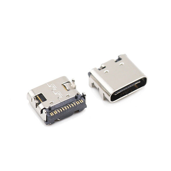 Quatro pés mergulham 16 o tipo conectores SMT portuário fêmea do Alfinete USB 3,1 de C 10000 ciclos
