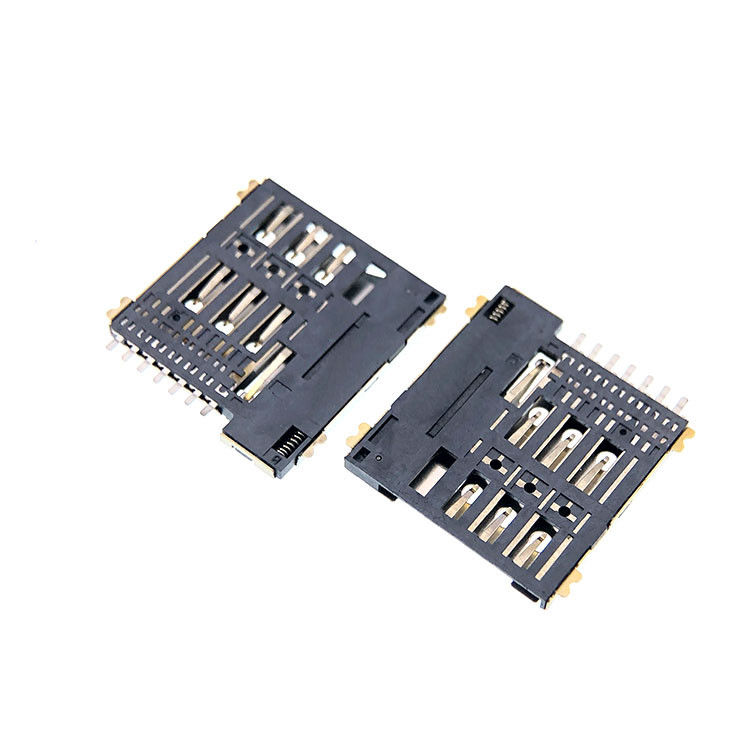 Tipo Empurre puxar micro altura de 7p SIM Cartão Soquete Conector 1.35mm para o PWB