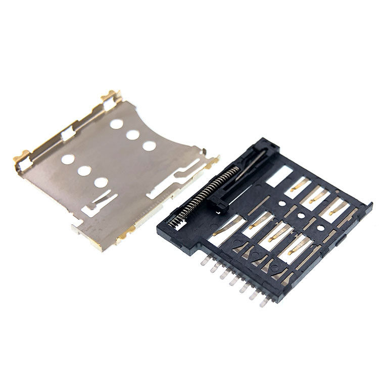 Tipo Empurre puxar micro altura de 7p SIM Cartão Soquete Conector 1.35mm para o PWB