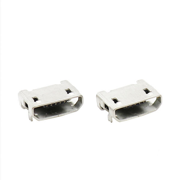 Passo fêmea ROHS do jaque 6.4mm dos micro USB do telefone celular conectores da tabuleta 5P com cargo