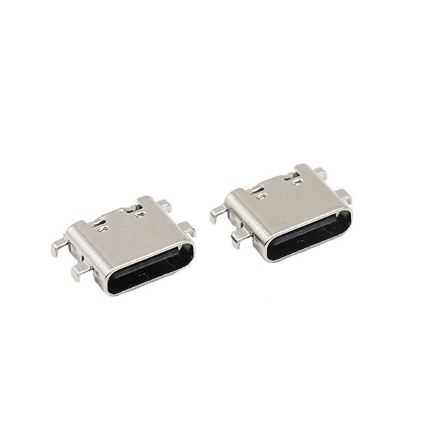 Tipo fêmea de naufrágio de 6 Alfinete USB da placa do PWB do soquete dos conectores de C 0.8MM 3.1mm