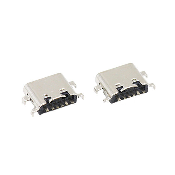 Tipo fêmea de naufrágio de 6 Alfinete USB da placa do PWB do soquete dos conectores de C 0.8MM 3.1mm