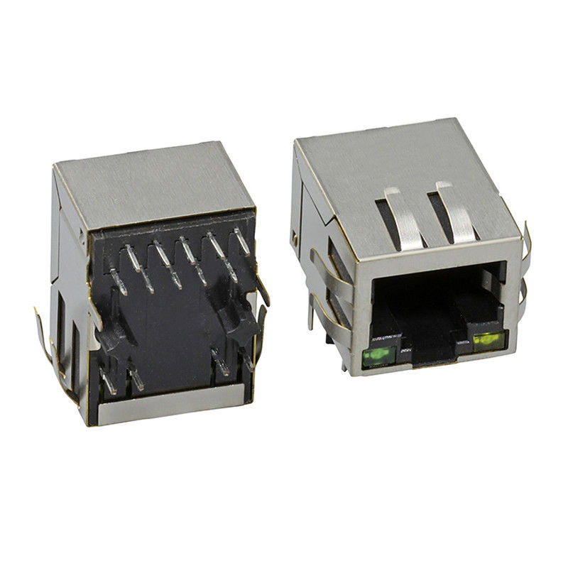 Único conector portuário do PWB de Tab Down 8 Alfinete FeMasculino RJ45 com ethernet do filtro