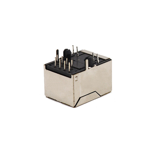o porto 1x1 protegeu o conector fêmea de Jack 8P8C RJ45 com o Jack modular conduzido