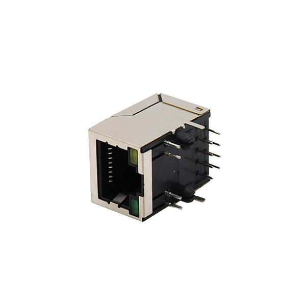 o porto 1x1 protegeu o conector fêmea de Jack 8P8C RJ45 com o Jack modular conduzido