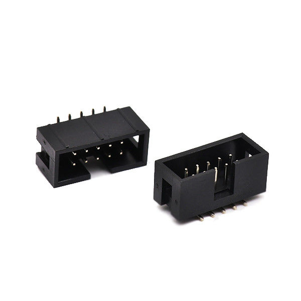 90 da fileira dobro fêmea do conector 2.54mm do encabeçamento da caixa do grau montagem de superfície Alfinete Cabeçalho de SMT