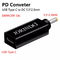 100 W USB Tipo C Fêmea Para DC 5,5 x 2,5 mm Macho Conector PD Carregamento Rápido