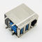 PBT USB combinado 3,0 conector de 180 graus RJ45 para LAN Ethernet Network