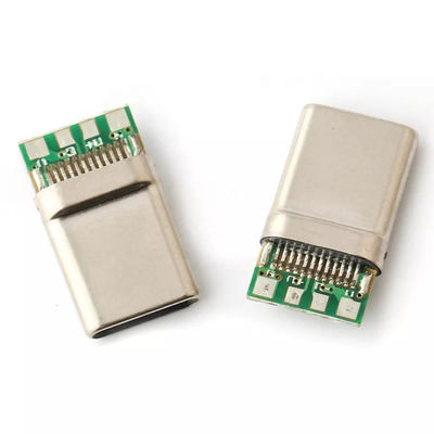 12 pinos USB 3.1 USB C conector macho fio de solda PCB interface de plugue USB
