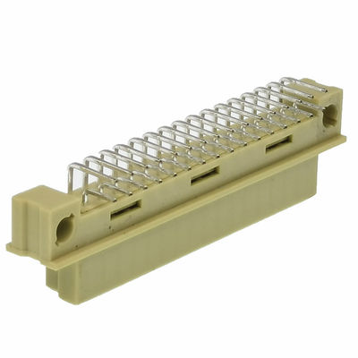Alfinete encoberto 2.54mm direito do homem 2*16 do conector do encabeçamento do PWB do ângulo Din41612